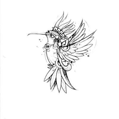 Bird flash tattoo design - Laurel MD