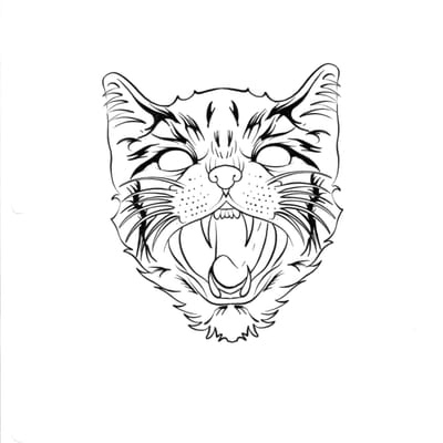 Cat flash tattoo design - Laurel MD