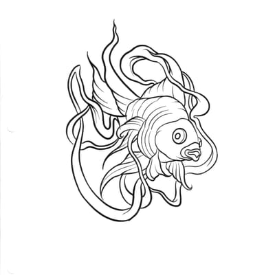 Fish flash tattoo design - Laurel MD