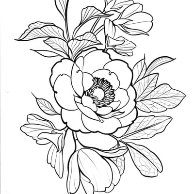 Flower flash tattoo design 23 - Laurel MD