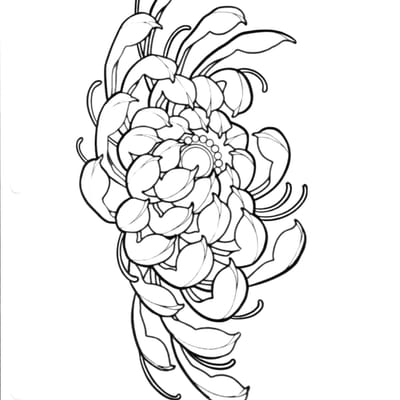 Flower flash tattoo design 24 - Laurel MD